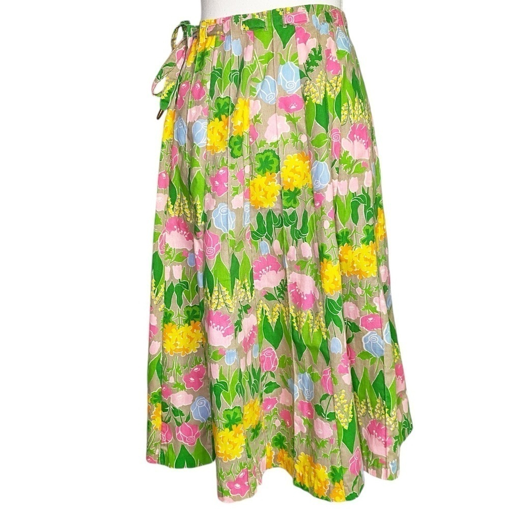 Peter Popovitch 1970’s Vintage Floral Wrap Midi Skirt - Picture 2 of 14